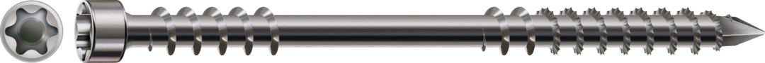 Tornillo para vías y pasarelas SPAX, Pulido | Cabeza cilíndrica, T-STAR plus, Rosca de fijación, Acero inoxidable A4, CUT