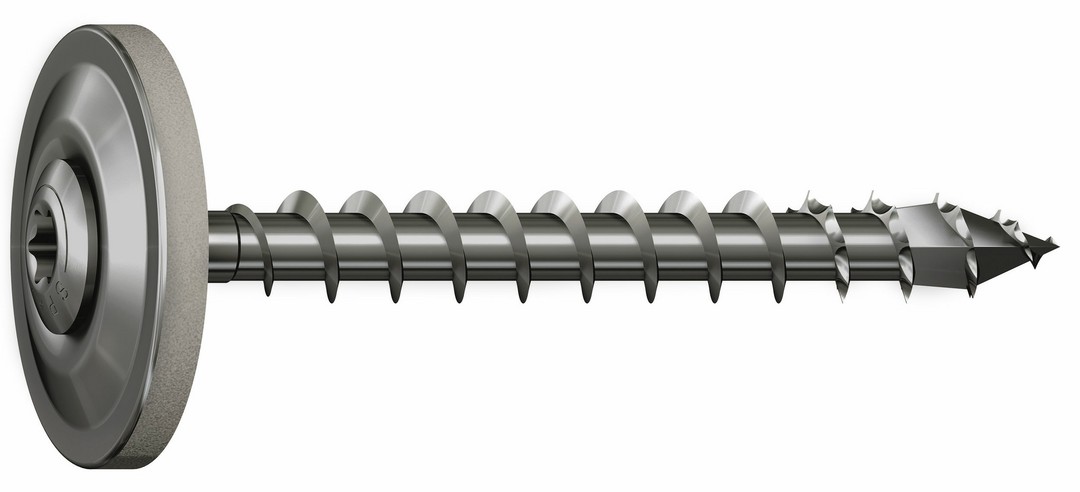 SPAX Tornillo con cubierta, 4,5 x 25 mm, 15 unidades, rosca completa, cabeza gota de sebo, T-STAR plus T20, 4CUT, acero inoxidable A2