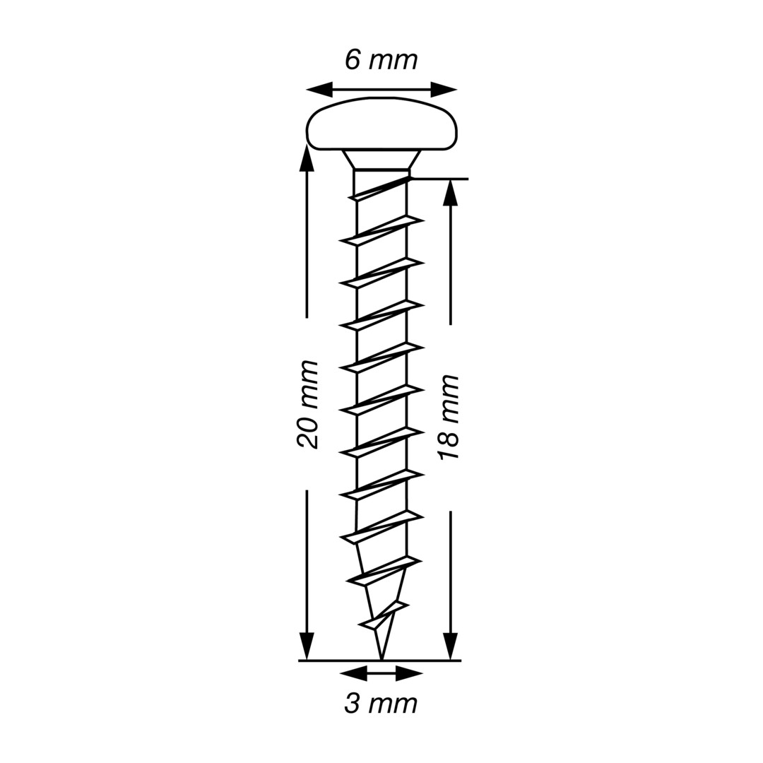 SPAX Tornillo de acero inoxidable, 3 x 20 mm, 200 unidades, Rosca completa, Cabeza redonda, T-STAR plus T10, Punta S, Acero inoxidable A2