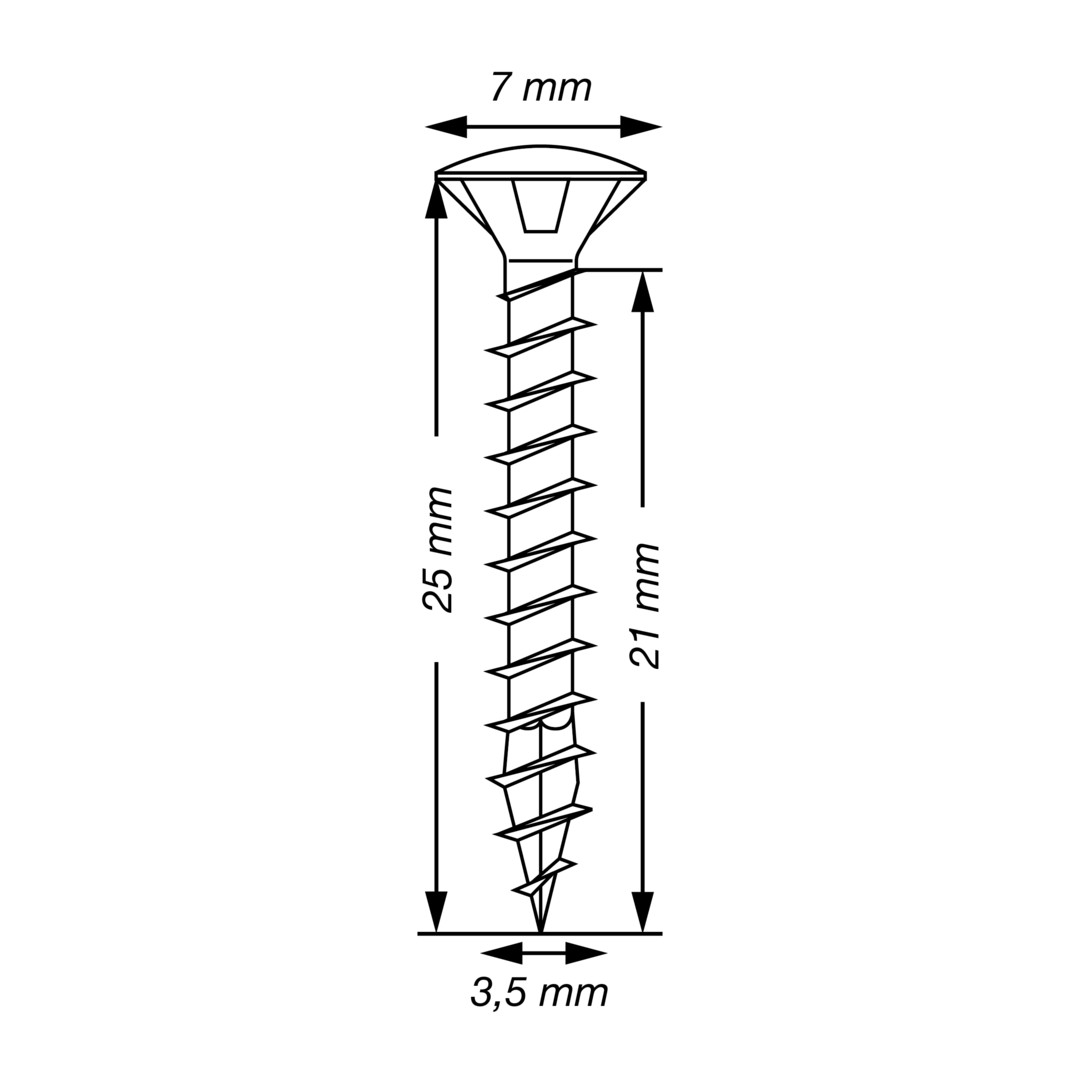 SPAX Tornillo de acero inoxidable, 3,5 x 25 mm, 200 unidades, Rosca completa, Cabeza gota de sebo, T-STAR plus T15, 4CUT, Acero inoxidable A2