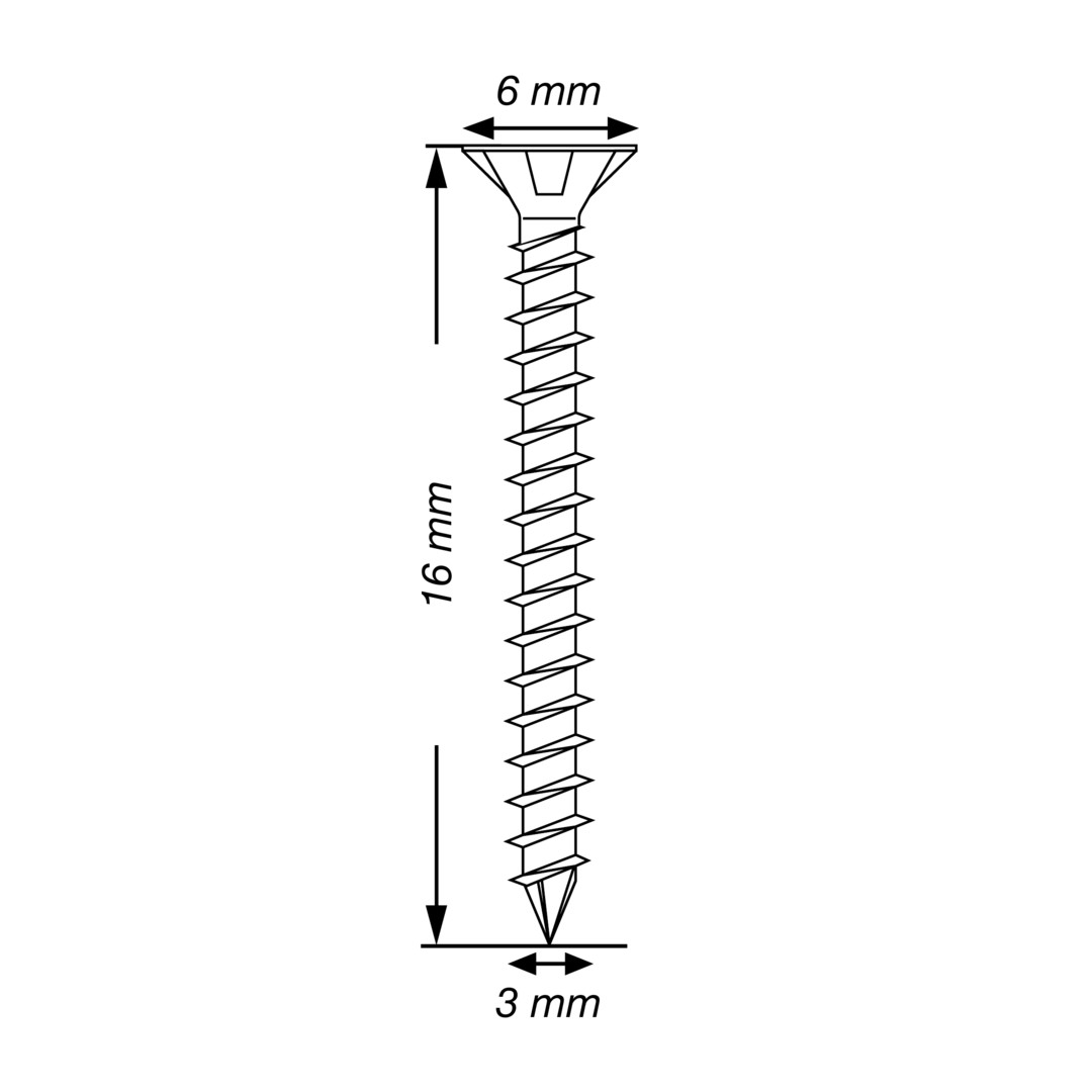 SPAX Tornillo universal, 3 x 16 mm, 300 unidades, Rosca completa, Cabeza plana, T-STAR plus T10, Punta S, WIROX