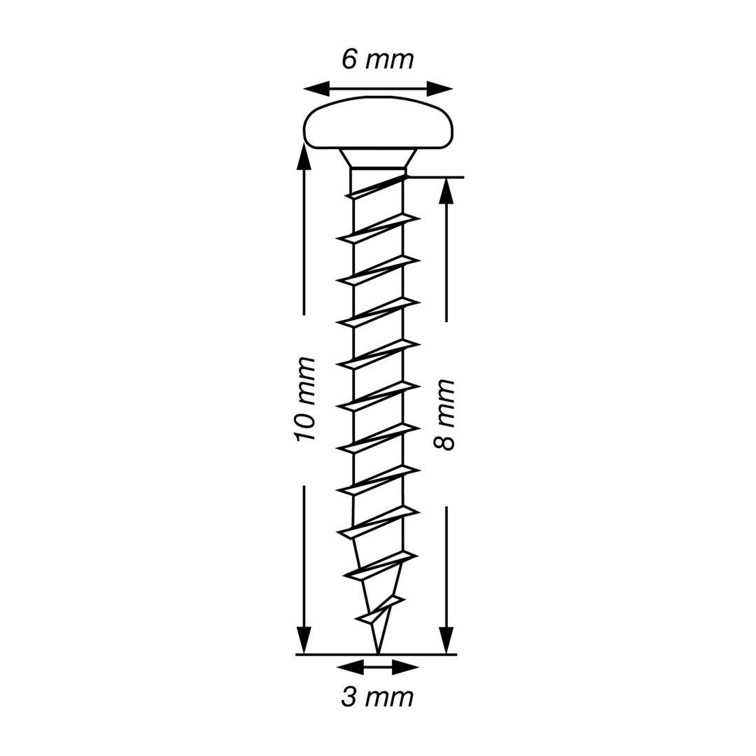 SPAX Tornillo universal, Rosca completa, Cabeza redonda, T-STAR plus, 4CUT, WIROX, 10 mm, 30 uds