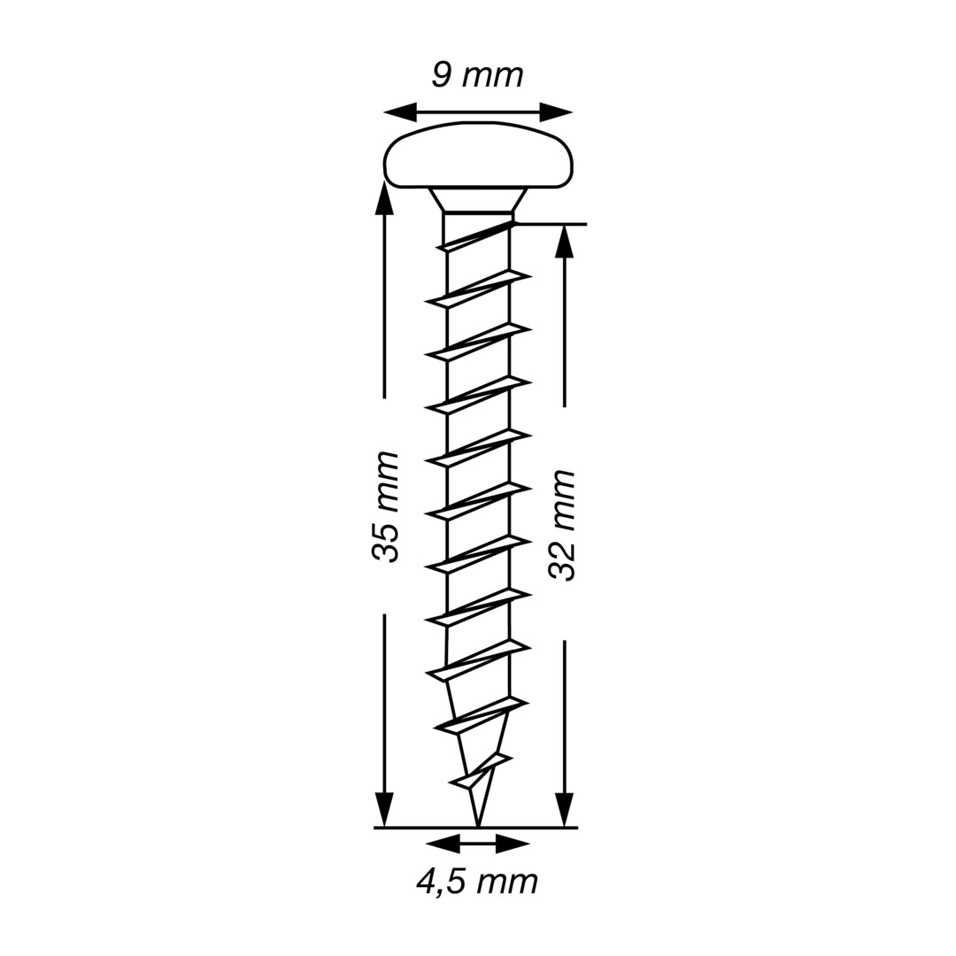 SPAX Tornillo universal, Rosca completa, Cabeza redonda, T-STAR plus, 4CUT, WIROX, 4.5x35 mm, 100 uds