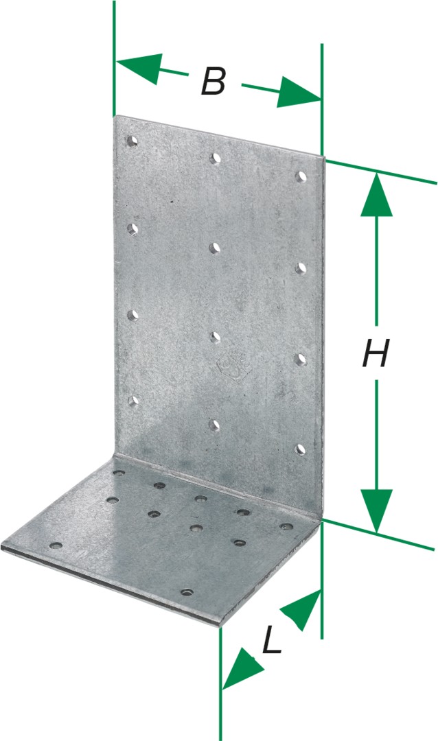 SPAX Elemento de unión angular extra fuerte 130x70x80x4,0 - 25 UD.