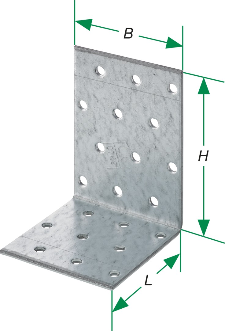 SPAX Escuadra perforada de lados desiguales 60x100x60x2,5 - 100 UD.