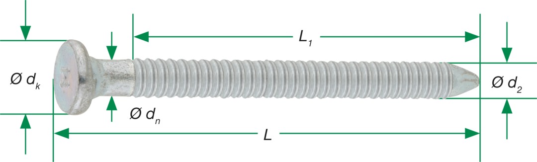 SPAX Clavos roscados 404SX H-4,0x40 galvanizados, corresponde a ETA-13/0523