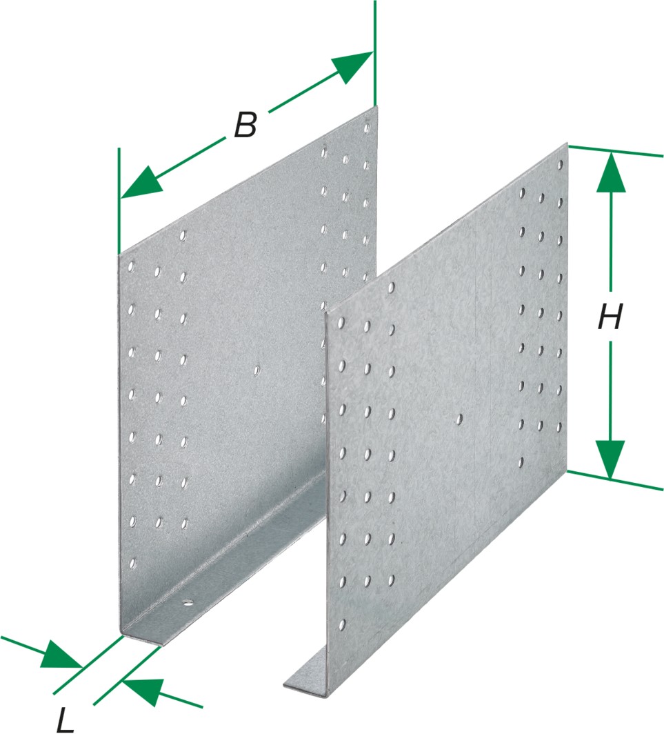 SPAX Abrazadera para viga de 2 piezas 180x220x2,0 - 15 UD.