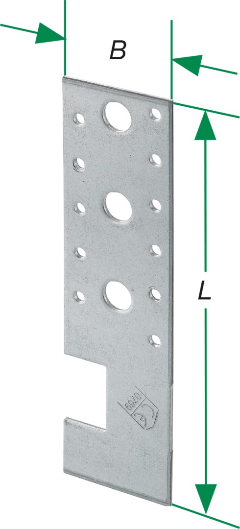 SPAX Anclaje para soporte en T 160 x 50 x 3,0 mm - 100 UD.