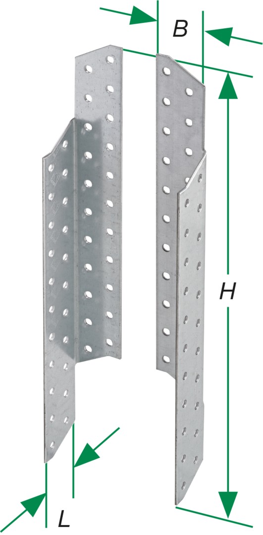 SPAX Escuadra para cerchas y cabrios juego D+I 290x34,5x2,0 - 100 UD.