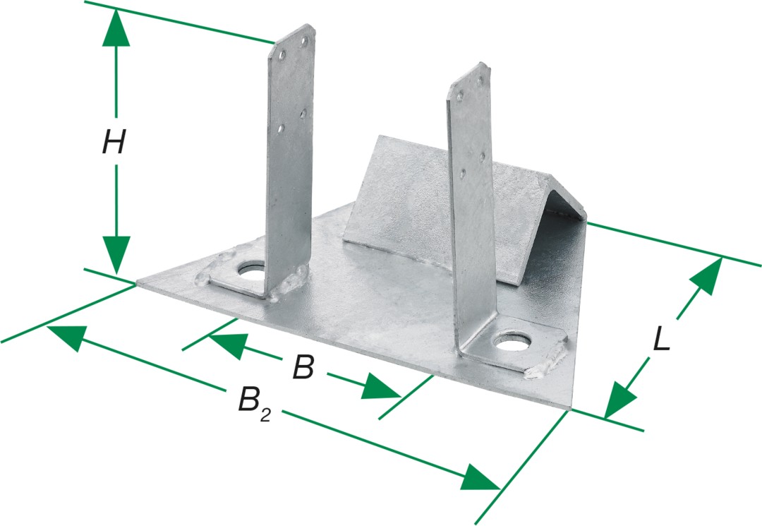 SPAX Conector para pie de cabrio para hormigón 100x170x2,5 - 15 UD.