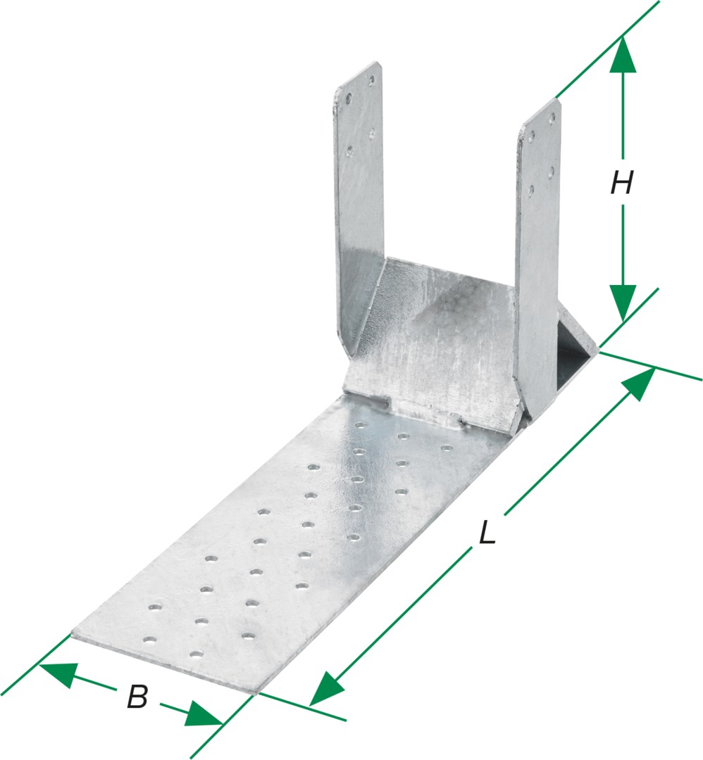 SPAX Conector para pie de cabrio para madera 100x300x2,5 - 10 UD.