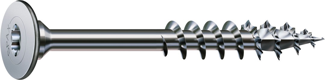 SPAX Cabeza de unión plana para cuerpo, 4,0 x 30 mm, 20 unidades, rosca parcial, cabeza de unión, T-STAR plus, 4CUT, niquelada