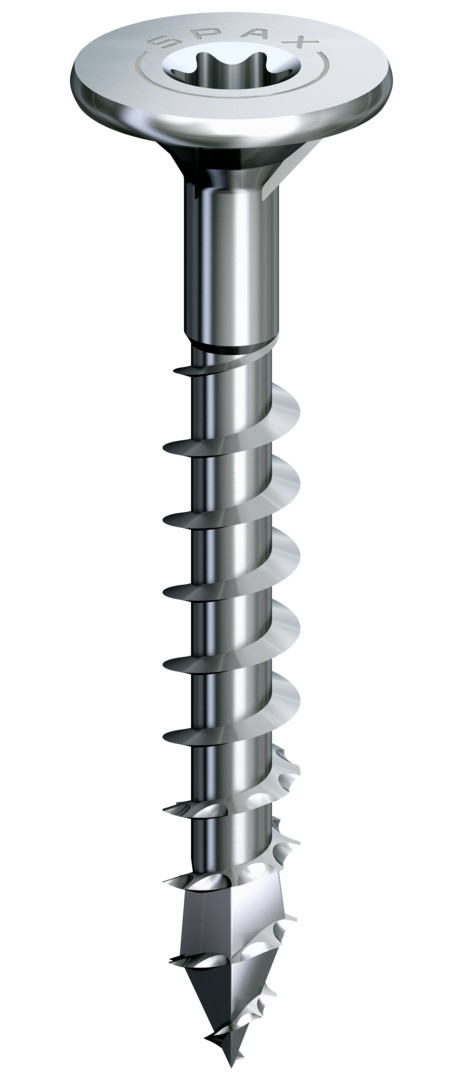 SPAX Tornillo para pizarra, 4 x 34 mm, 500 ud., rosca parcial, cabeza especial, T-Star Plus T20, 4CUT, acero inoxidable A2