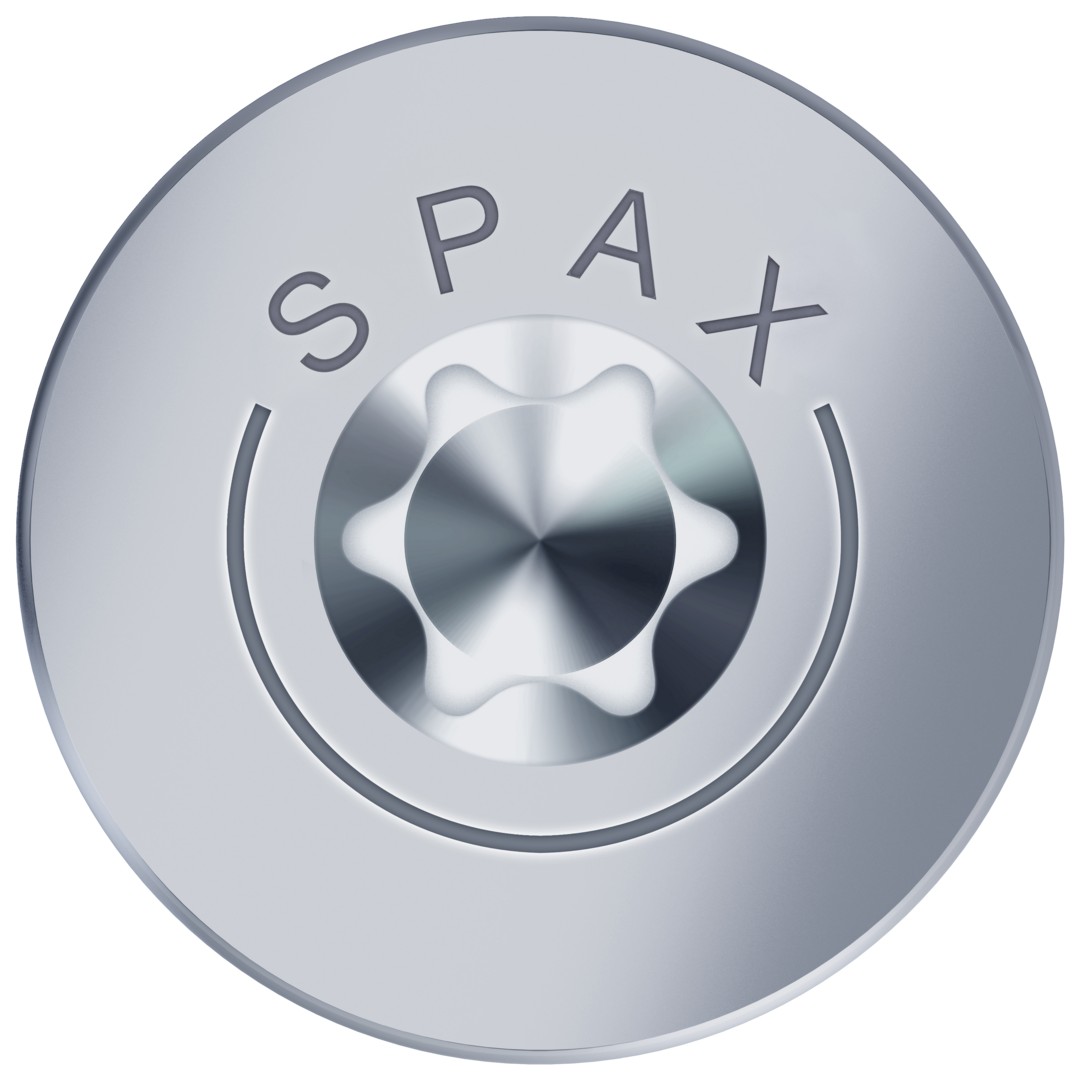 SPAX Tornillo para pizarra, 4 x 34 mm, 500 ud., rosca parcial, cabeza especial, T-Star Plus T20, 4CUT, acero inoxidable A2