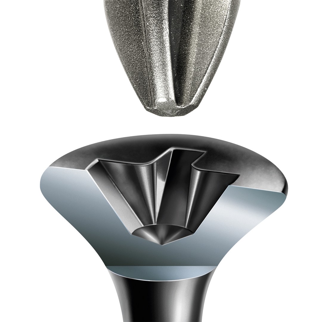 GIX D Punta perforadora, 3,5 x 25 mm, 200 unidades, Rosca completa, Cabeza de trompeta, Ranura en cruz H2, Punta perforadora, Fosfatado negro