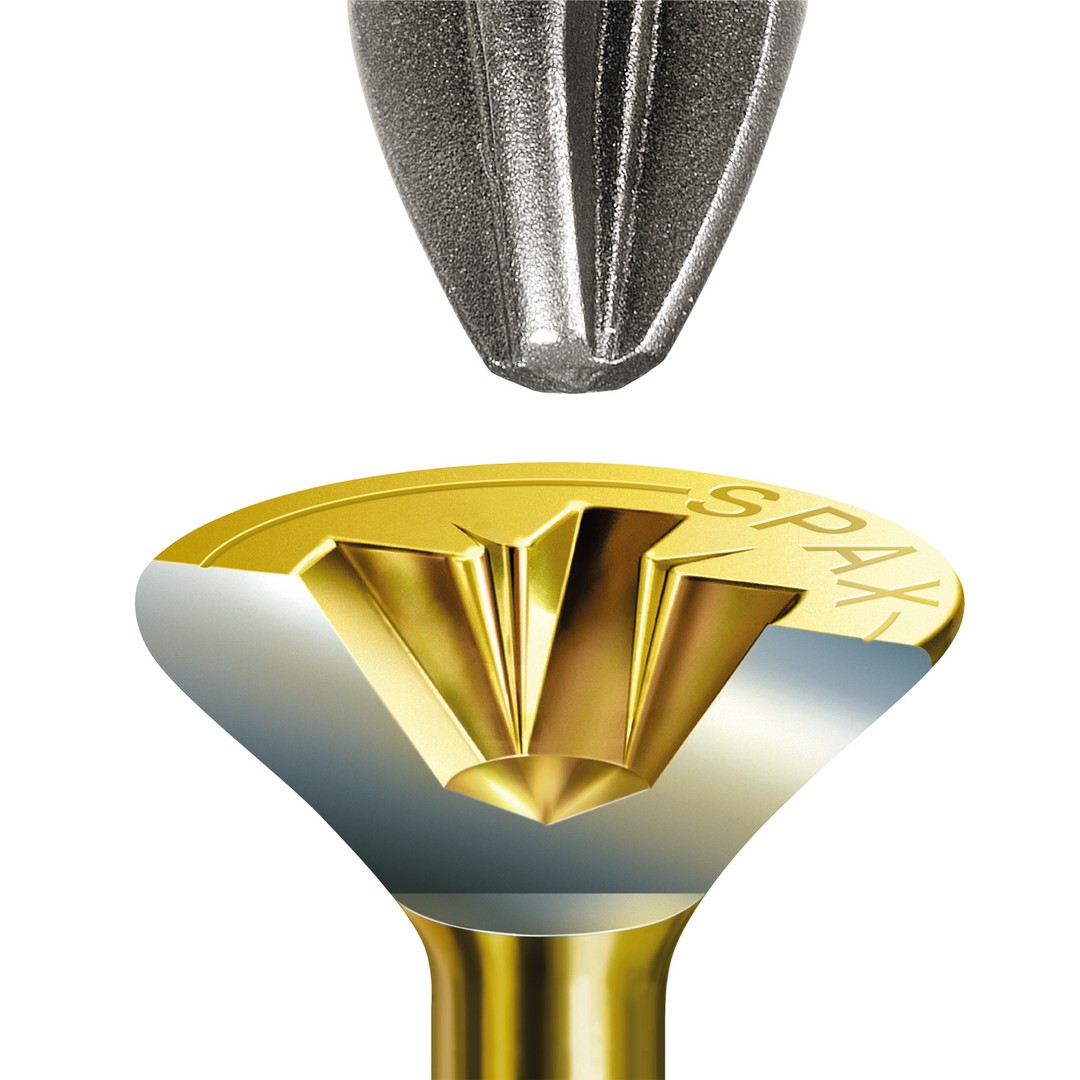 SPAX Tornillo universal, 3,5 x 50 mm, 20 unidades, Rosca parcial, Cabeza plana, Ranura en cruz Z2, 4CUT, YELLOX