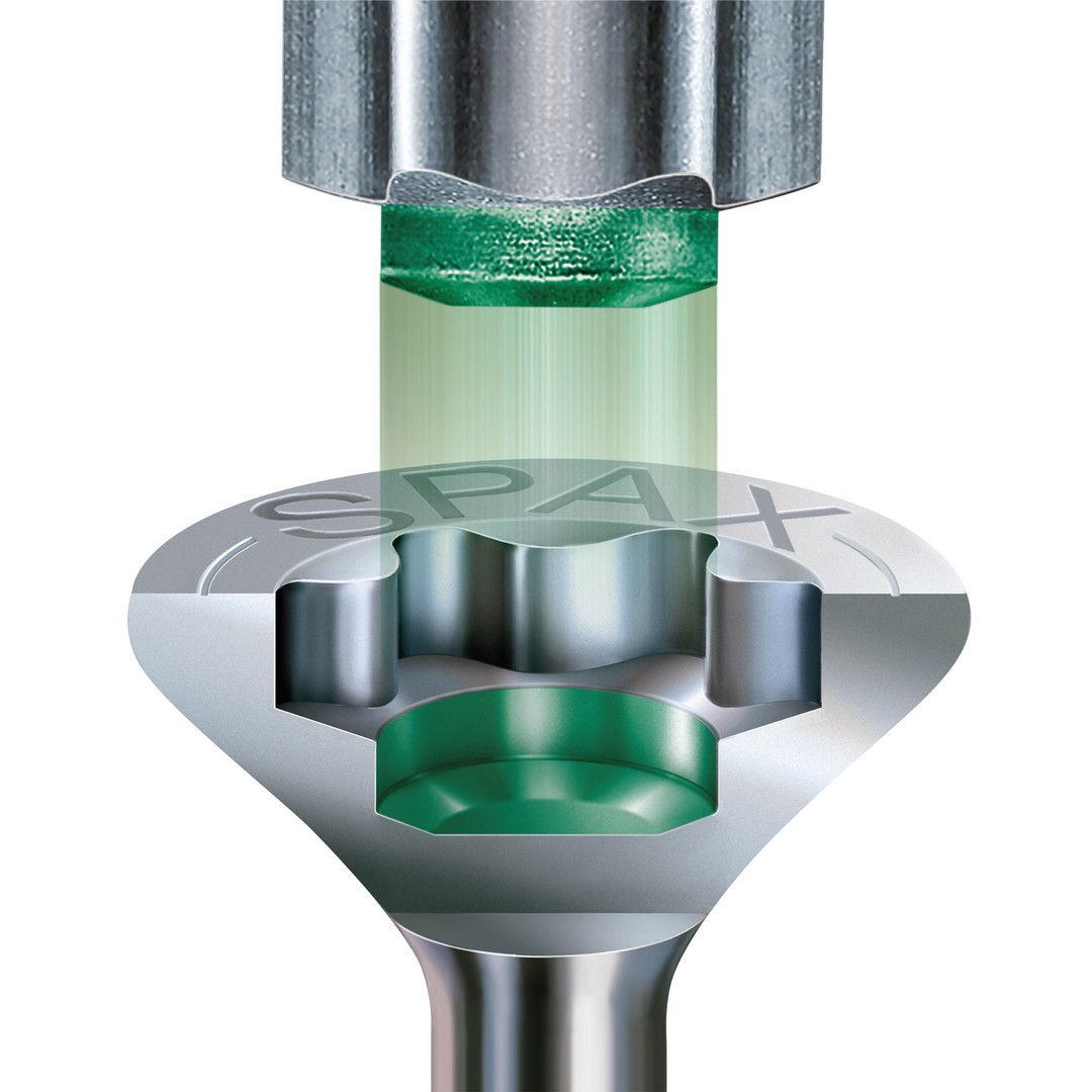 SPAX Tornillo universal, 3,5 x 30 mm, 600 unidades, Rosca parcial, Cabeza plana, T-STAR plus T20, 4CUT, WIROX