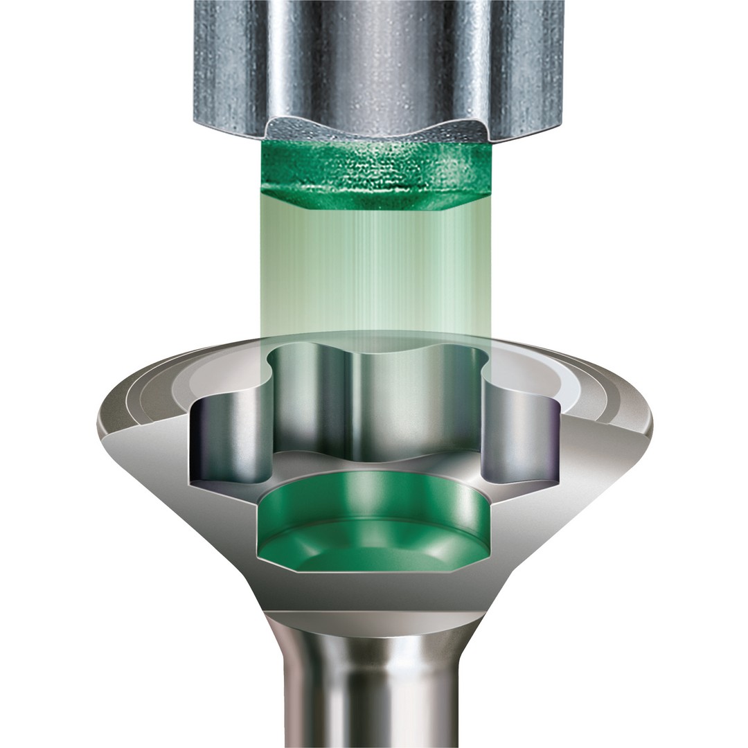 SPAX Tornillo para fachadas, 4,5 x 43 mm, 500 unidades, Rosca de fijación, Cabeza gota de sebo, T-STAR plus T20, 4CUT, Acero inoxidable A2