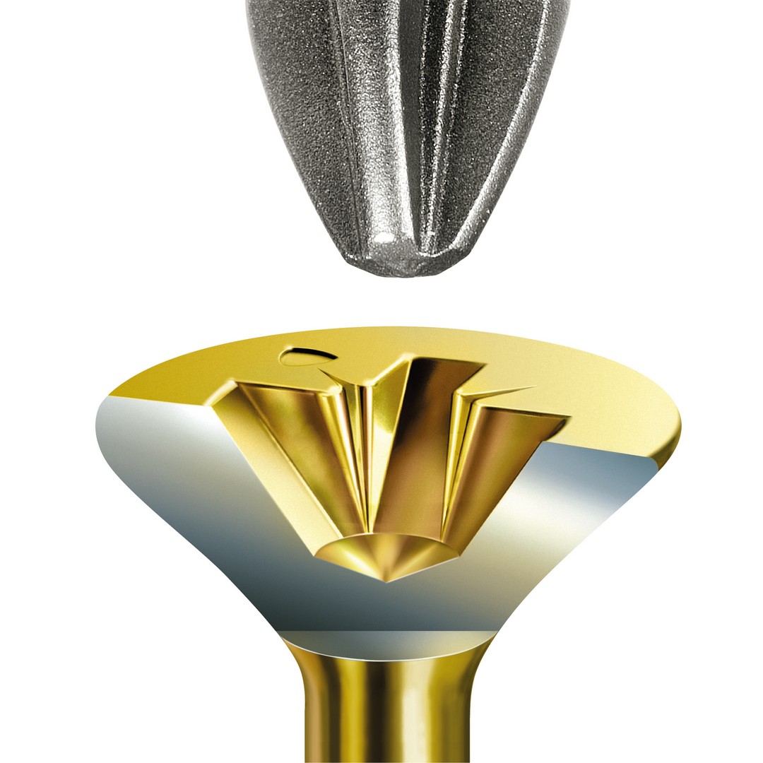 SPAX Tornillo universal, 2 x 10 mm, 150 unidades, Rosca completa, Cabeza plana, Ranura en cruz Z1, Punta S, YELLOX