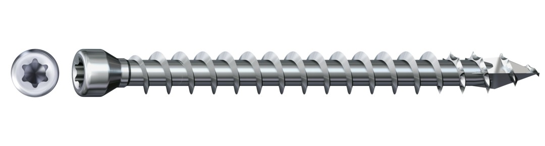Tornillo universal SPAX, WIROX | Cabeza cilíndrica, T-STAR plus, Rosca completa, Acero, 4CUT