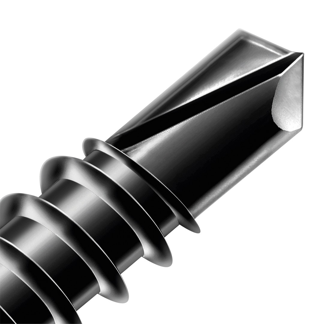 GIX D Punta perforadora, 3,5 x 25 mm, 200 unidades, Rosca completa, Cabeza de trompeta, Ranura en cruz H2, Punta perforadora, Fosfatado negro