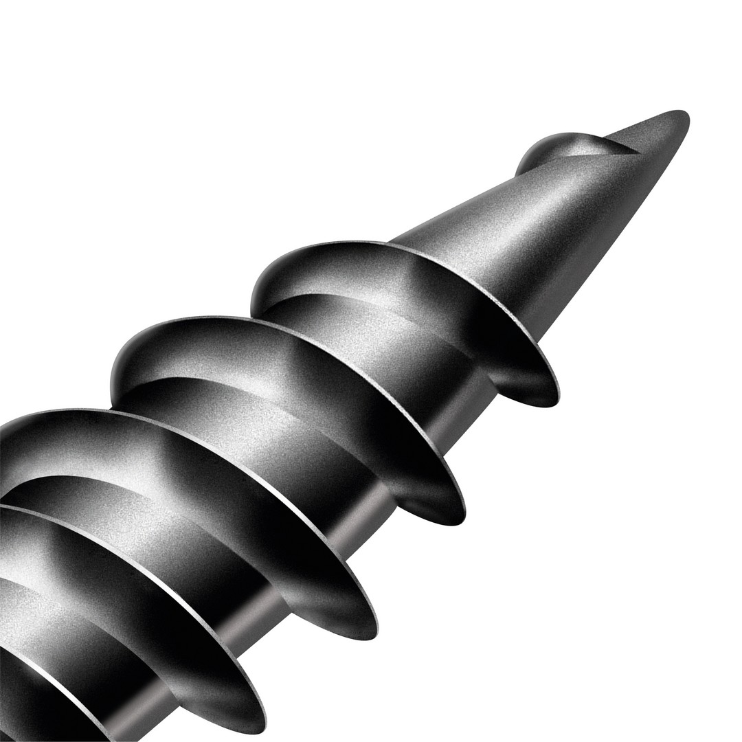 GIX A rosca fina, 3,9 x 25 mm, 200 unidades, Rosca completa, Cabeza de trompeta, Ranura en cruz H2, Punta de aguja, Fosfatado negro