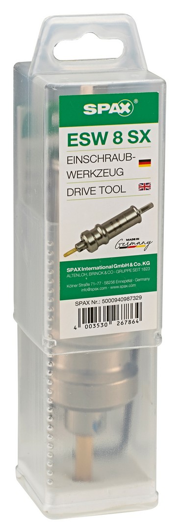 Herramienta de atornillado SPAX ESW8SX con bit T-STAR plus T40, 50 mm de longitud