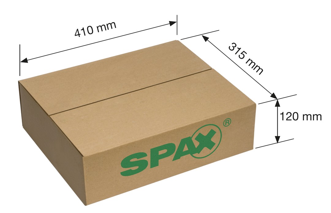 SPAX Box systainer T-Loc I, Kit de tornillos con 12 dimensiones, Cabeza plana, T-STAR plus, 4CUT, WIROX