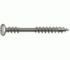 SPAX Tornillo para terraza Bold, 5 x 56 mm, 200 unidades, Rosca de fijación, Cabeza decorativa, T-STAR plus T20, 4CUT, Acero inoxidable A2