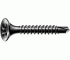 GIX D Punta perforadora, 3,5 x 25 mm, 200 unidades, Rosca completa, Cabeza de trompeta, Ranura en cruz H2, Punta perforadora, Fosfatado negro