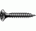 GIX A rosca fina, 3,9 x 25 mm, 200 unidades, Rosca completa, Cabeza de trompeta, Ranura en cruz H2, Punta de aguja, Fosfatado negro