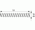 SPAX Vástago roscado, 16 x 3000 mm, 10 unidades, Rosca completa, sin cabeza, Acero inoxidable A2