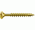 SPAX Tornillo universal, 3,5 x 50 mm, 200 unidades, Rosca completa, Cabeza plana, Ranura en cruz Z2, 4CUT, YELLOX
