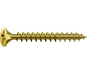 SPAX Tornillo universal, 2,5 x 10 mm, 1000 unidades, Rosca completa, Cabeza plana, Ranura en cruz Z1, Punta S, YELLOX