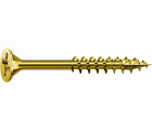 SPAX Tornillo universal, 3,5 x 50 mm, 20 unidades, Rosca parcial, Cabeza plana, Ranura en cruz Z2, 4CUT, YELLOX