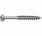 SPAX Tornillo para listones de madera, 3,5 x 40 mm, 200 unidades, Rosca parcial, Cabeza plana, Ranura en cruz Z2, Punta CUT, Acero inoxidable A2