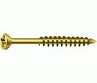 SPAX Tornillo para listones de madera, 3,5 x 40 mm, 200 unidades, Rosca parcial, Cabeza plana, Ranura en cruz Z2, Punta CUT, YELLOX
