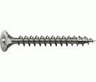 SPAX Tornillo de acero inoxidable, 3,5 x 16 mm, 25 unidades, Rosca completa, Cabeza plana, T-STAR plus T15, 4CUT, Acero inoxidable A2