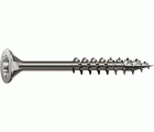 SPAX Tornillo de acero inoxidable, 3,5 x 30 mm, 25 unidades, Rosca parcial, Cabeza plana, T-STAR plus T15, 4CUT, Acero inoxidable A2