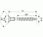 SPAX Tornillo universal con taladro en la cabeza, 4,5 x 30 mm, 25 unidades, Rosca completa, Cabeza plana, Ranura en cruz Z2, Punta S, WIROX