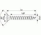 SPAX Tornillo universal, 3 x 30 mm, 25 unidades, Rosca completa, Cabeza plana, Ranura en cruz Z1, Punta S, YELLOX