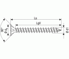 SPAX Tornillo para construcciones en madera, 8,0 x 80 mm, 50 unidades,Rosca completa, Cabeza plana, T-STAR plus, Punta CUT, WIROX, diámetro Ø 8 y 10 mm