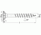 FEX-H, 4 x 30 mm, 1000 unidades, Rosca parcial, Cabeza plana, Ranura en cruz Z2, 4CUT, WIROX