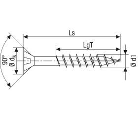 SPAX Tornillo universal, 5 x 100 mm, 200 unidades, Rosca parcial, Cabeza plana, Ranura en cruz Z2, 4CUT, YELLOX