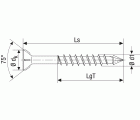 SPAX-M, 3,5 x 40 mm, 125 unidades, Rosca parcial, Cabeza plana, T-STAR plus T15, Punta CUT, WIROX