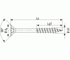 SPAX Tornillo para construcción en madera, 12 x 100 mm, 25 unidades, rosca parcial, cabeza plana, T-STAR plus T50, punta S, WIROX