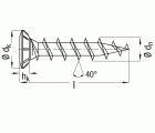 FEX-KS, 4,2 x 20 mm, 1000 unidades, Rosca especial, Cabeza plana, Ranura en cruz H2, Punta autoperforante, WIROX