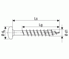 SPAX Tornillo universal, 4 x 60 mm, 500 unidades, Rosca completa, Cabeza redonda, Ranura en cruz Z2, 4CUT, WIROX