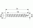 SPAX Tornillo universal, Rosca completa, Cabeza redonda, T-STAR plus, 4CUT, WIROX, 10 mm, 30 uds