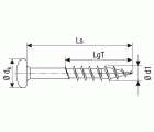 SPAX Tornillo universal, 5 x 90 mm, 200 unidades, Rosca parcial, Cabeza redonda, Ranura en cruz Z2, 4CUT, WIROX
